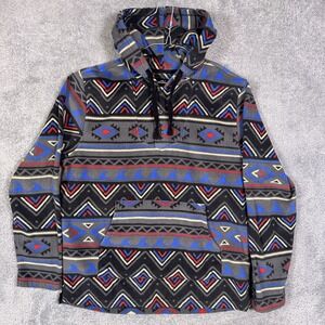 O'neill Hoodie Mens M Southwestern Aztec Henley Standard Fit Pullover Fleece